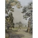 Dennis Handers (20th Century) Two prints depicting Royal Military College Sandhurst  Signed in