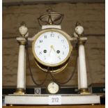 A French mantel clock, gilt metal mounts, eight day movement, 35cm high