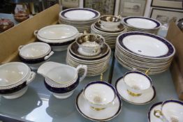 A Wedgwood & Co. 'Imperial Porcelain' part dinner service; fifty seven plates total, thirteen bowls,