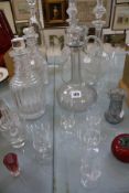 Six decanters and other items of glassware. Best Bid