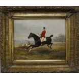C. Harrison (20th Century) Hunting scene Oil on board Signed lower left 19cm x 24cm; And another oil