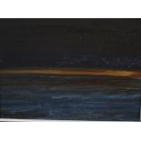 Contemporary Seascapes at night Oil on canvas, a pair Unsigned 27cm x 37.5cm  Best Bid