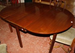A 19th Century mahogany drop leaf table 164cm extended  Best Bid