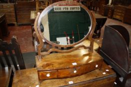 A George III mahogany toilet mirror with three drawers and a Georgian mahogany corner washstand