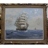 Eric Haysom Craddy (1913-2007) 'Clipper Ship "Sophocles"' Oil on board Signed lower right 59.5cm x