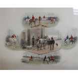 Quantity of assorted prints, hunting scenes, reproduction maps, etc (qty)