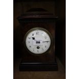 A mahogany cased French mantel clock