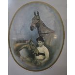 After S.L Crawford Horse and Jockey Portrait Limited edition print no. 167/250 Signed in pencil to