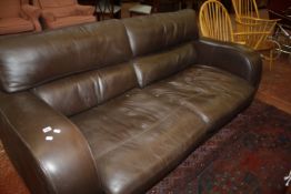 A modern two seater leather sofa