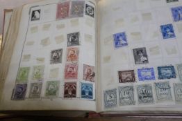 An 'Improved Stamp Album' of World Wide and GB stamps, two 'The Ideal Postage Stamp Album' (not