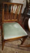 Six 19th Century mahogany dining chairs and a pair of Edwardian mahogany chairs