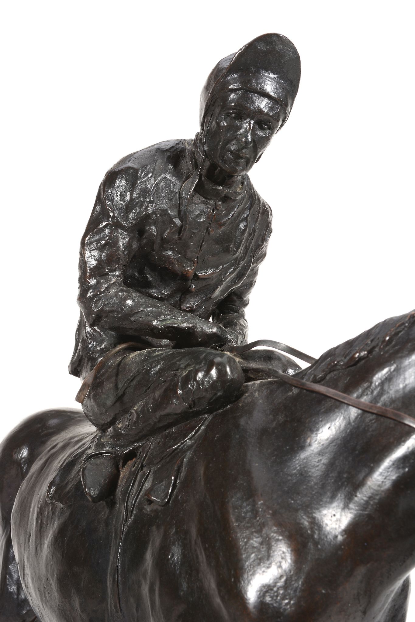Philip Blacker (b. 1949), a patinated bronze group of the racehorse Ardross with Lester Piggott up, - Image 3 of 4