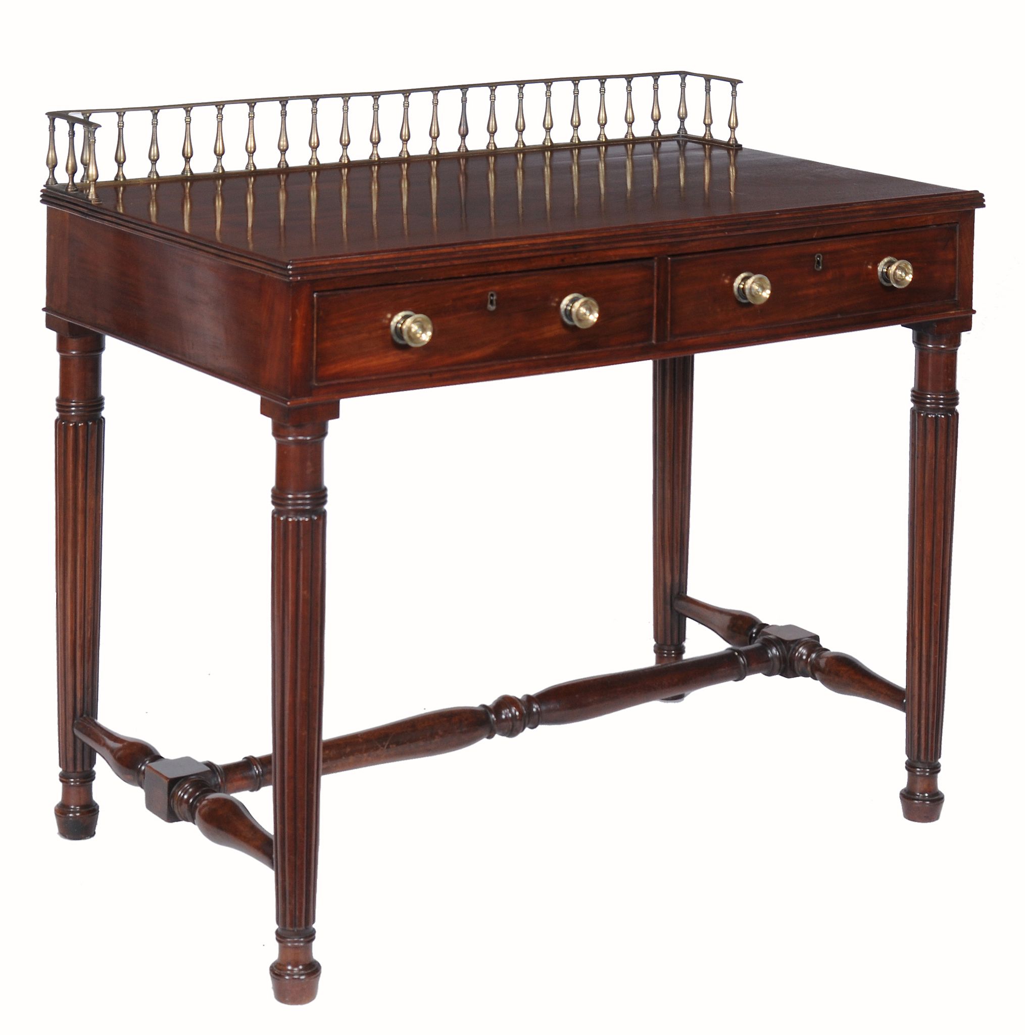 A Regency mahogany writing table, circa 1815, in the manner of Gillows of Lancaster, the rectangular - Image 3 of 3