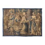 A French tapestry, Aubusson, late 17th century,   depicting The Marriage of Esther and Ahasuerus (