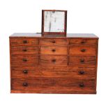 A Regency mahogany dressing chest,   circa 1815, in the manner of Gillows of Lancaster, the