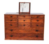 A Regency mahogany dressing chest,   circa 1815, in the manner of Gillows of Lancaster, the