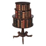 A Regency mahogany three tier freestanding bookcase,   circa 1815, attributed to Gillows of