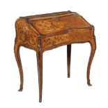 A French kingwood, tulipwood, marquetry and gilt metal mounted bonheur du jour,   19th century,