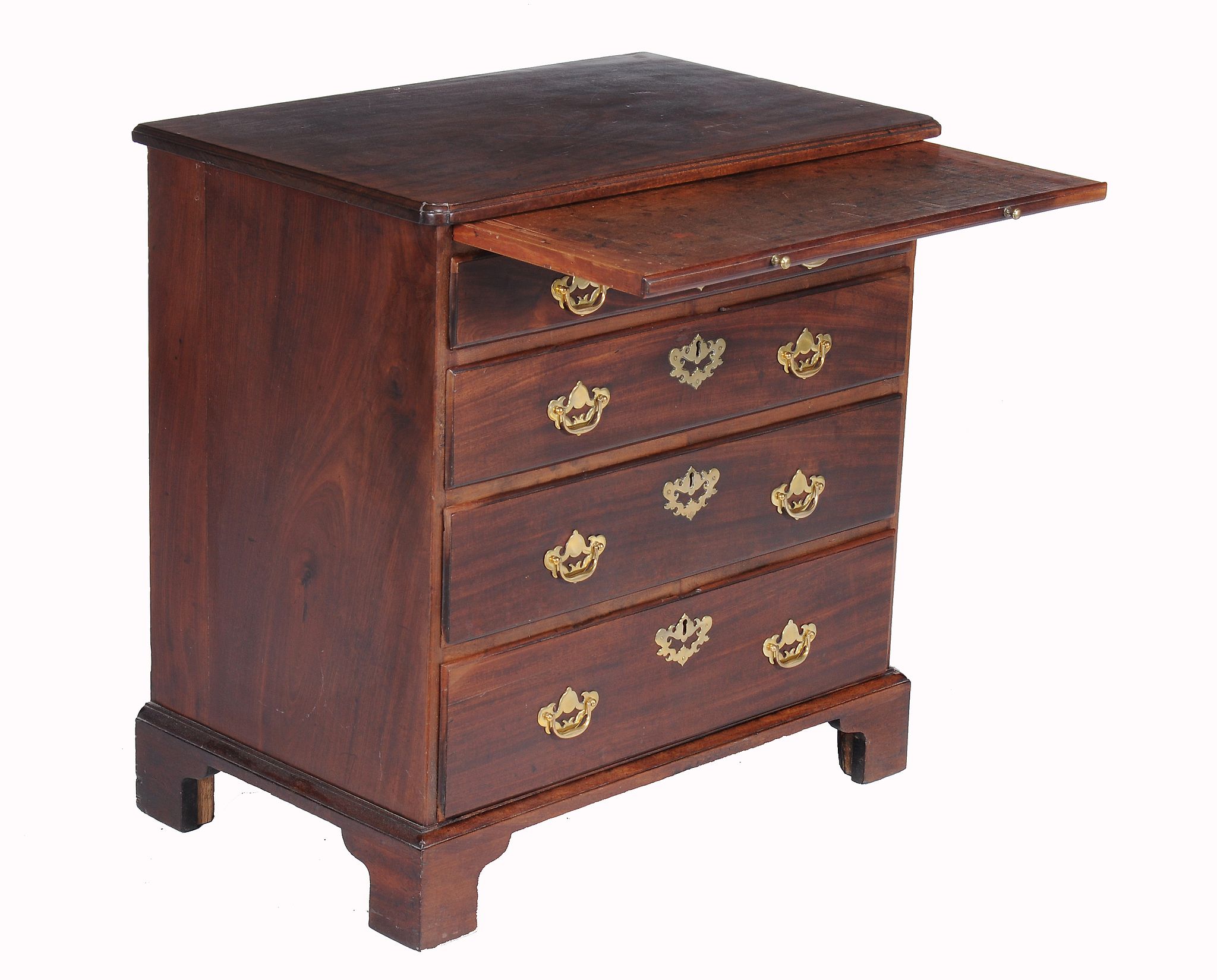 A George II mahogany bachelor chest of drawers,   circa 1750, the rectangular top above a brushing - Image 2 of 3