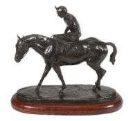 Philip Blacker (b. 1949), a patinated bronze group of the racehorse Ardross with Lester Piggott up,