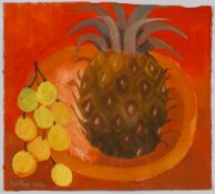 Mary Fedden (1915-2012) - Pineapple and Grapes Watercolour and gouache on paper Signed and dated
