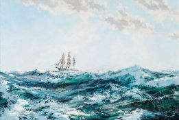 Montague Dawson (1895-1973) - The Sprinkled Foam Oil on canvas Signed   'Montague Dawson'   lower