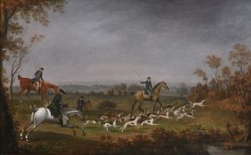 Attributed to John Nost Sartorius (1759-1828) - The hunt Oil on canvas 64 x 102 cm. (25 1/4 x 40 1/4