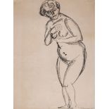 Raoul Dufy (1877-1953) - Nu Debout Charcoal on paper, c.1909 Signed in pencil, dedicated in black