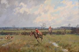 Lionel Dalhousie Robertson Edwards (1878-1966) - The Blankney Hunt Oil on canvas Signed, inscribed