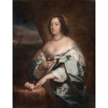 Follower of Sir Anthony van Dyck (1599-1641) - Portrait of Diana Cecil, Countess of Oxford, standing