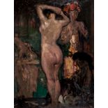 Sir Frank Brangwyn (1867-1956) - Standing nude Oil on canvas 101.6 x 76.3 cm. (40 x 30 in) Largely