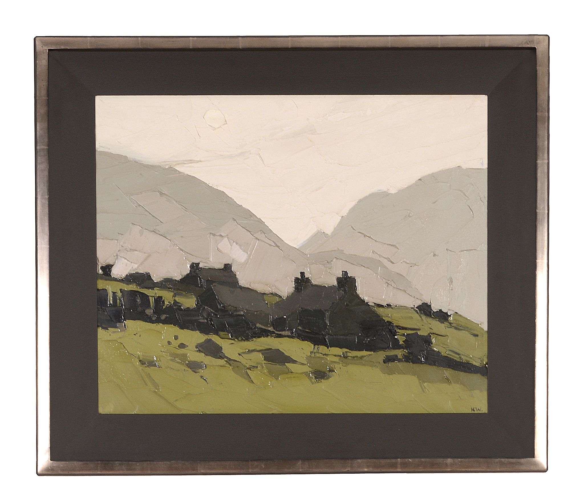 Sir Kyffin Williams (1918-2006) - Pencarnisiog Oil on canvas Signed with initials   KW   lower right - Image 2 of 3