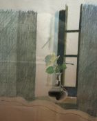 After David Hockney Vase on window ledge Colour print 45cm x 39cm; And two prints of Venice (3)