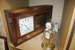 Four assorted 20th Century clocks/timepieces, including a wall clock