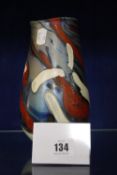 Norman Stuart Clarke (b.1944) studio glass vase, marked to base Norman Stuart Clarke 89, 21cm high