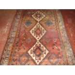 A Shiraz rug 225 x 150cm