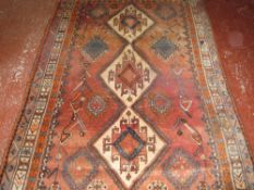 A Shiraz rug 225 x 150cm