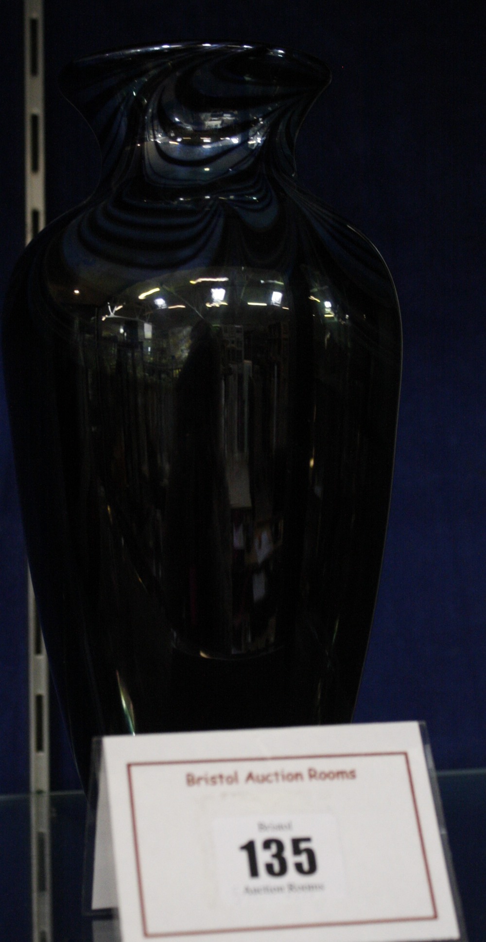 An Okra studio glass vase, marked Okra Richard. P. Golding No.23 to the base, 23cm high