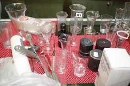 A quantity of glass measuring jugs and medical apparatus (qty)