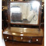 A Regency mahogany dressing table mirror, with three drawers 56cm high, 52cm wide