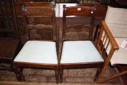 A pair of George IV mahogany side chairs