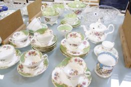 A Paragon china part tea service, a New Chelsea part tea service and other decorative items