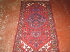 A Hamadan rug 102 x 194cm