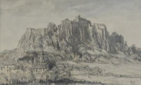 Sir Henry Rushbury (1889-1968) 'Stirling Castle' Watercolour and pencil Signed and dated 1946   31cm