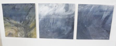 Margaret Knott (British, 20th century) 'The Sea Triptic' and 'The Harbour V' Acrylic Signed lower