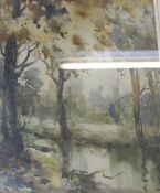 Kenneth Bond (20th Century) River Landscape Watercolour Signed lower left 36cm x 26cm