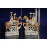 A pair of Staffordshire figure groups 'Going to Market' and 'Coming Home' (2)