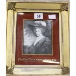 A print inscribed to the margin 'The Hon. Mrs Charles James Fox', 12.5cm x 10cm