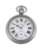 H. Williamson Ltd., London, a white metal military pocket watch, no. 22566F, three quarter plate