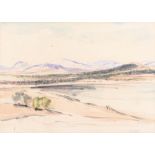 David Young Cameron (1865-1945) In Badenoch Watercolour over graphite Inscribed title lower left,